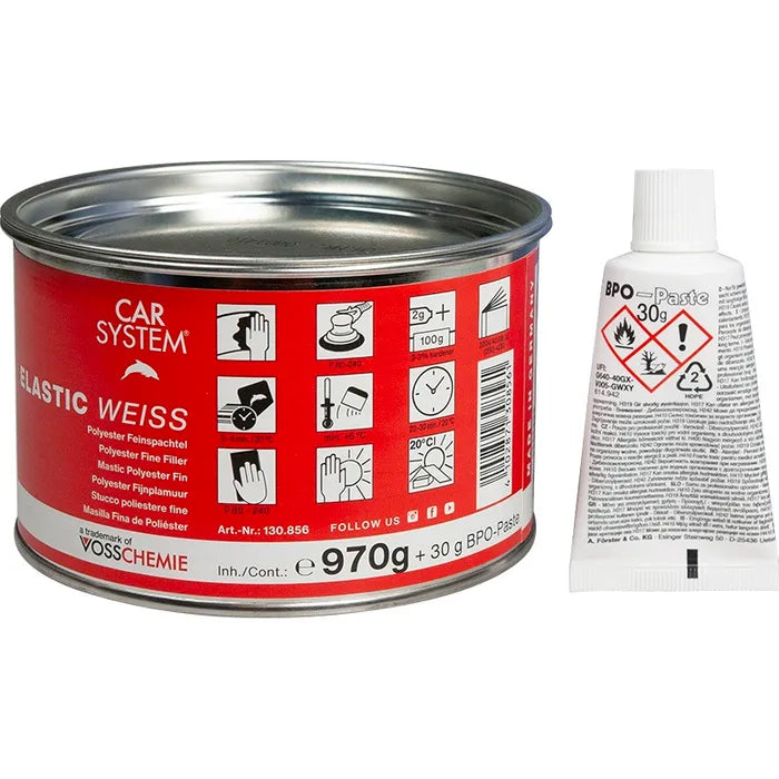 Car System Elastic White Stopper Polyester Fine Putty 1kg | Formula