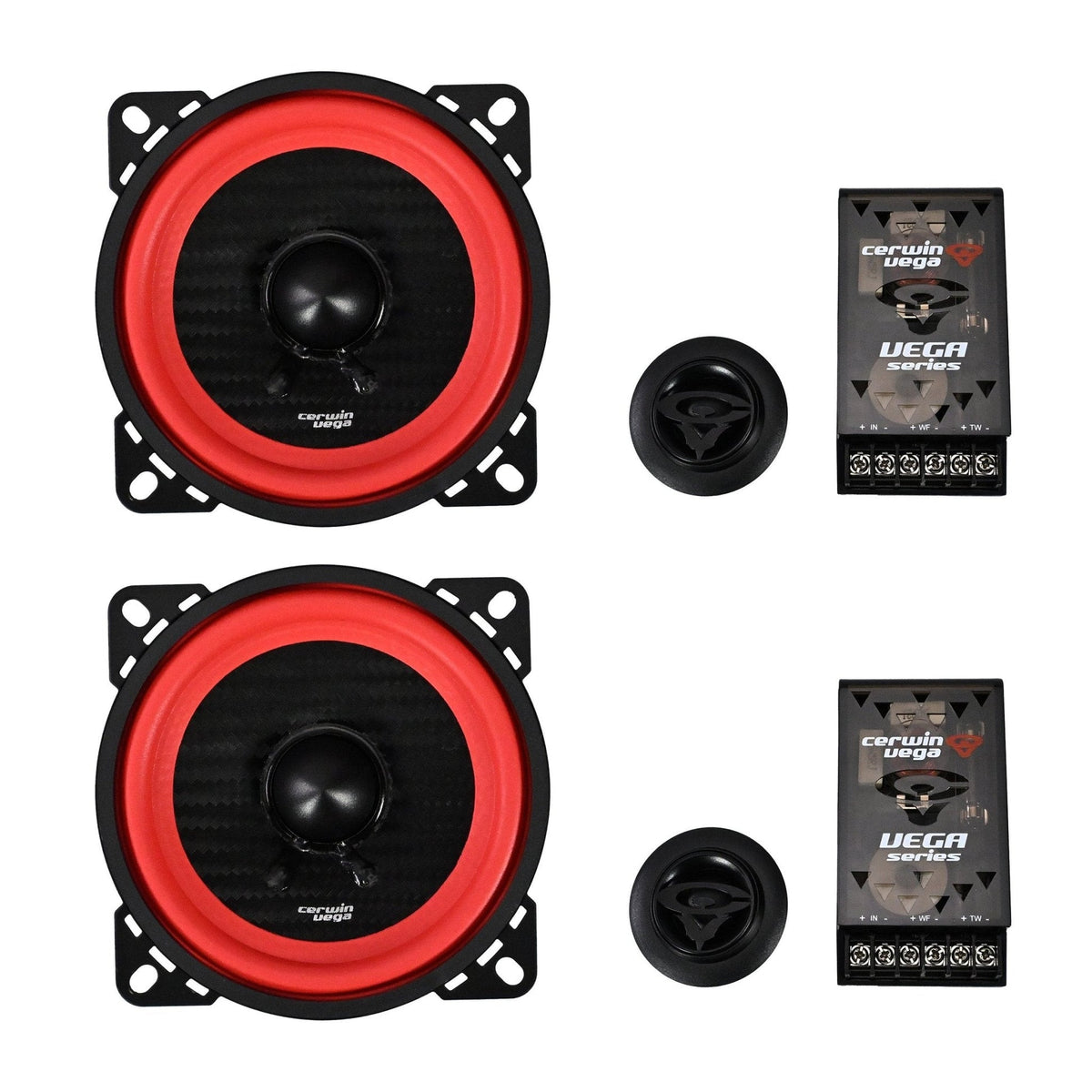 Cerwin-Vega V4C 4-inch 2-way component speaker system front view