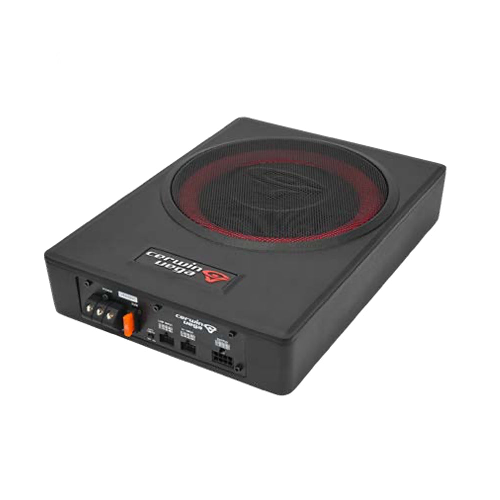 VPAS821 subwoofer control panel showing bass and level adjustment dials