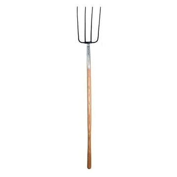 Viking Trade 4-tine pitch fork with waxed ash handle