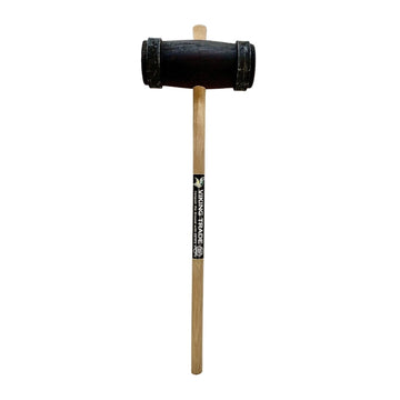 Viking Trade wooden maul with American hickory handle and steel-bound hardwood head