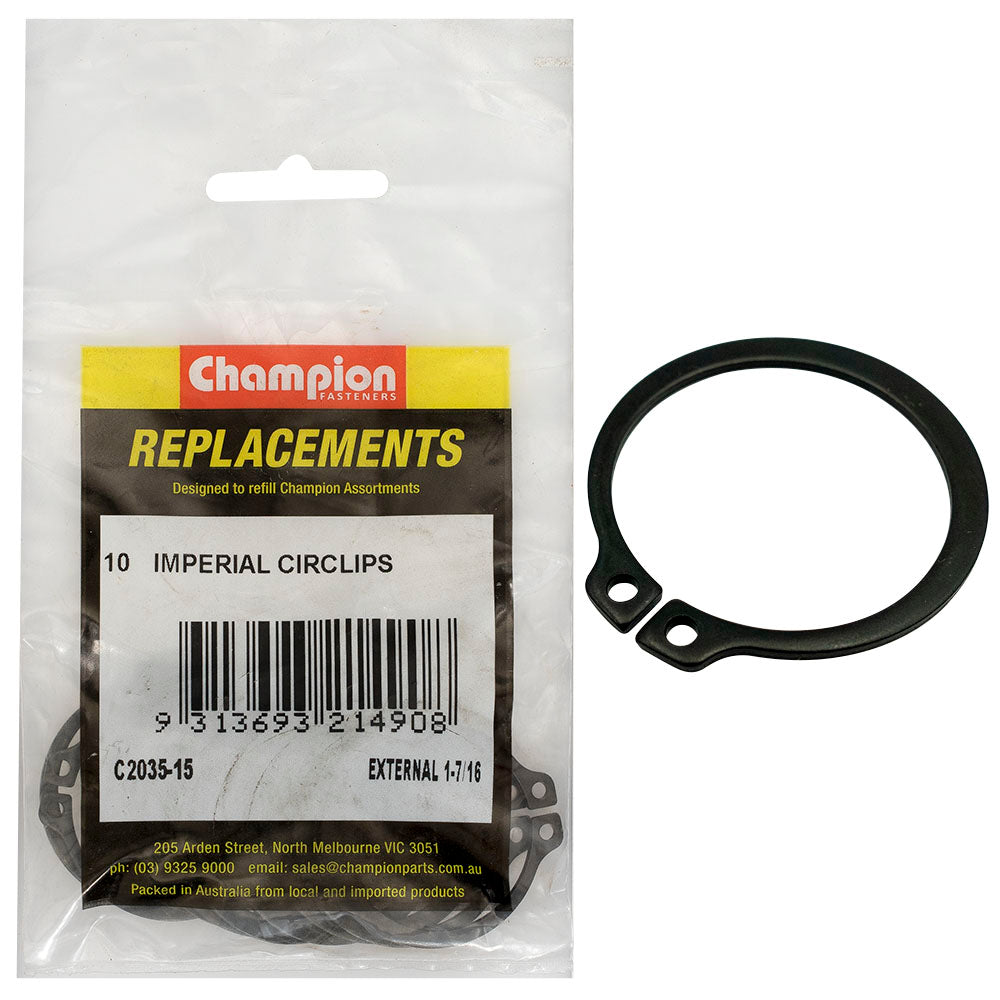 Champion 1-7/16in Imperial External Circlip -10pk | ISL