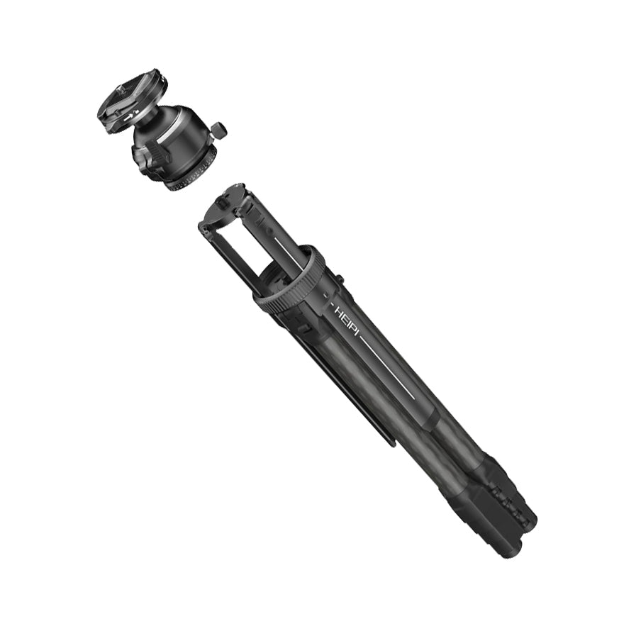 Heipi Vision 3-In-1 Carbon Fiber Travel Tripod 44.5cm / 1.35kg | Formula