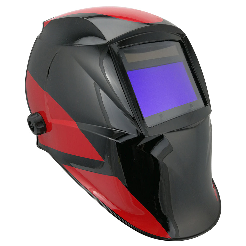 Weldco Auto Darkening Welding Helmet – Red/Black