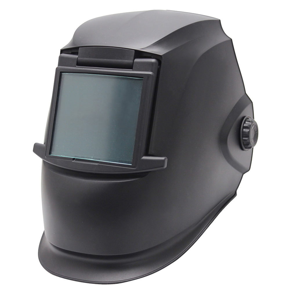 Weldco Fixed Shade 10 Welding Helmet Flippy, Matt Black | Alltrade
