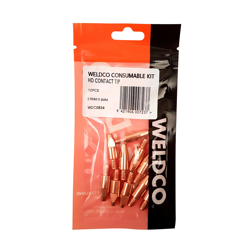 Weldco HD Contact Tip 10pc 0.8mm X 6mm MB24/MB25 | Alltrade