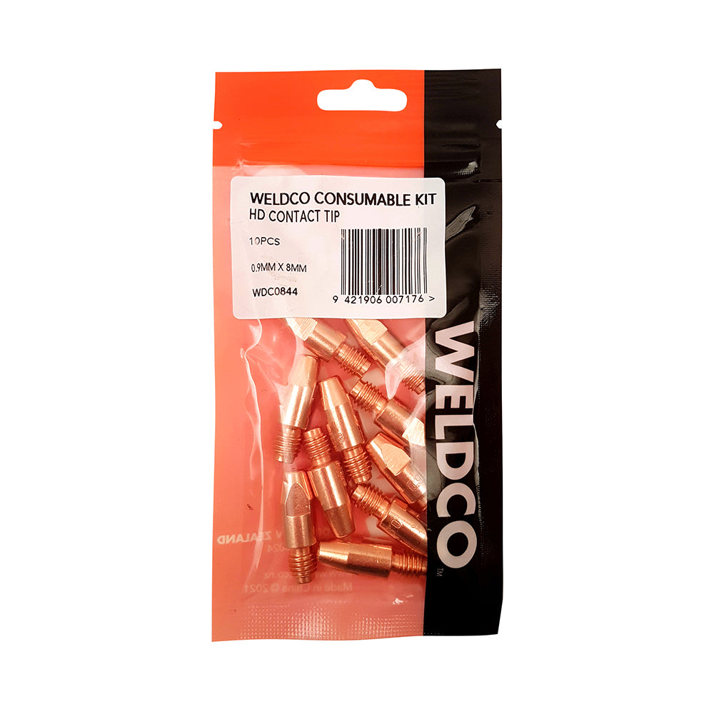 Weldco HD Contact Tip 10pc 0.8mm X 8mm MB36 | Alltrade