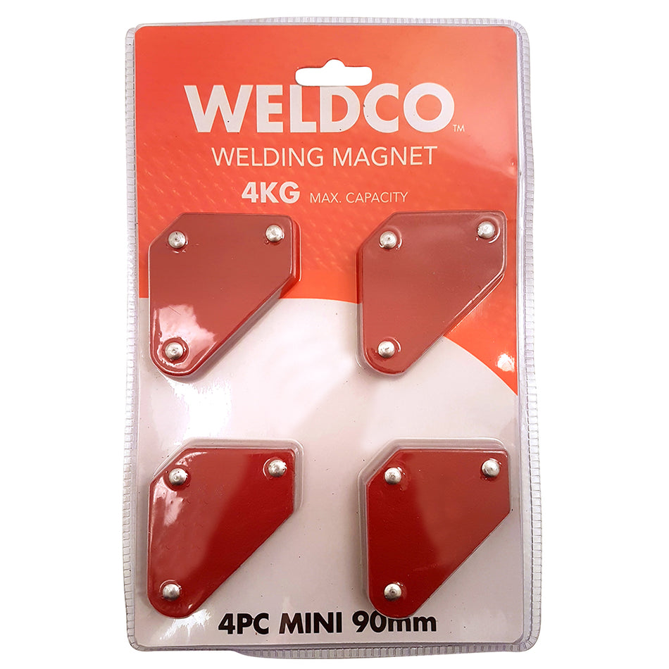 Weldco Welding Magnets 4pc 90mm Mini