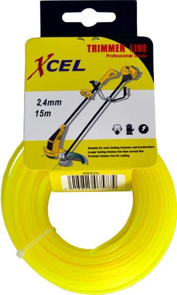 Xcel Weed Trimmer Line - Yellow 15m 2.4mm