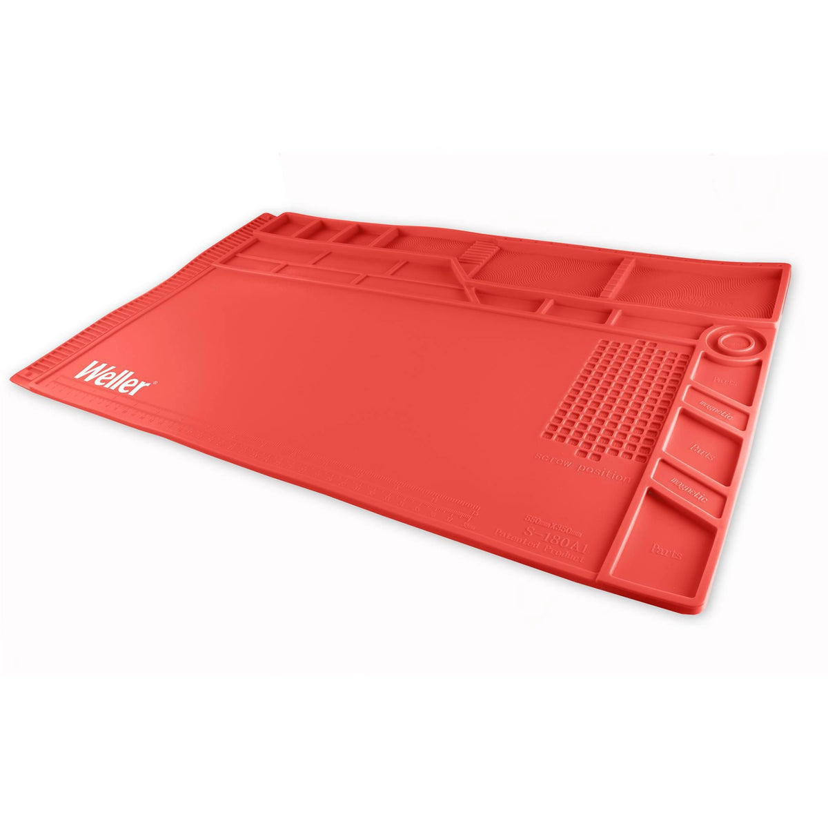 Weller Large silicone soldering work station mat with compartments and magnetic storage areas