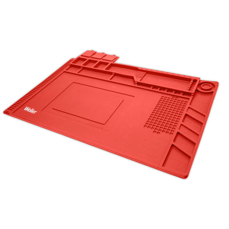 Weller Medium silicone soldering work station mat with compartments and magnetic storage areas