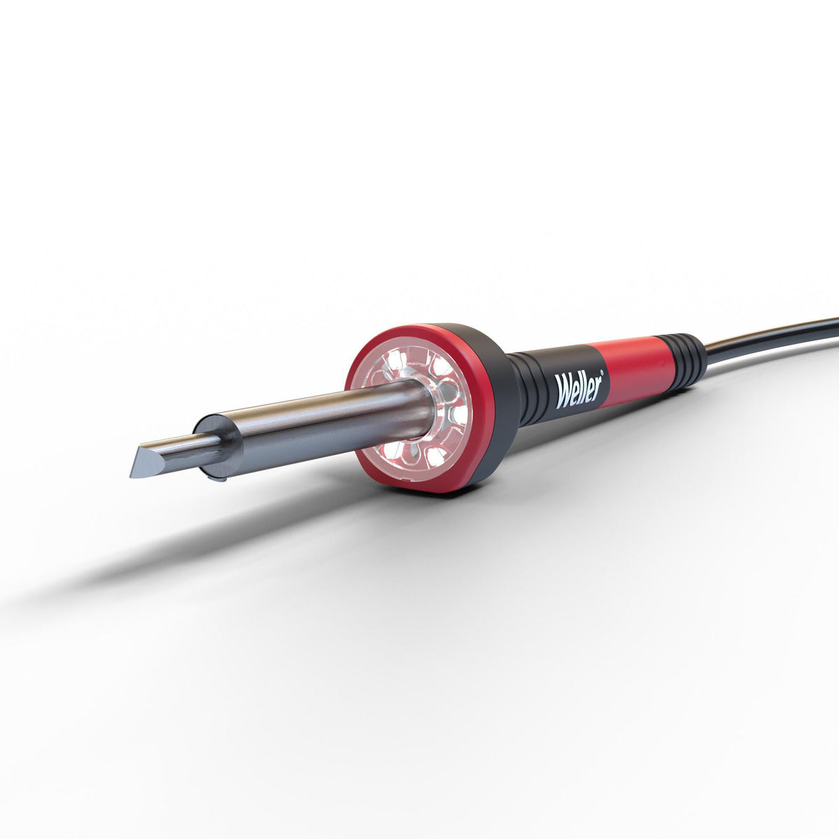 Weller 60W soldering iron with LED halo ring and ergonomic pencil grip