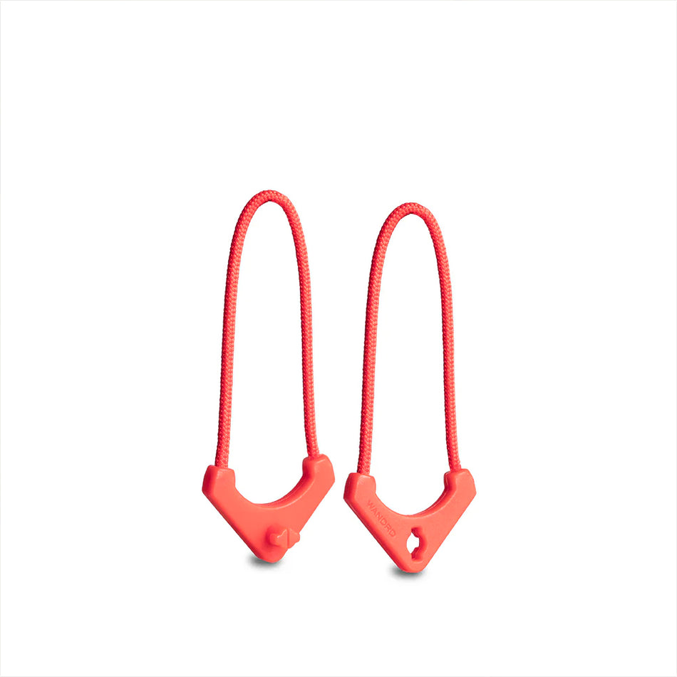 Wandrd Worryless Tamper-Proof Zipper Pullers Arches Red 6pk