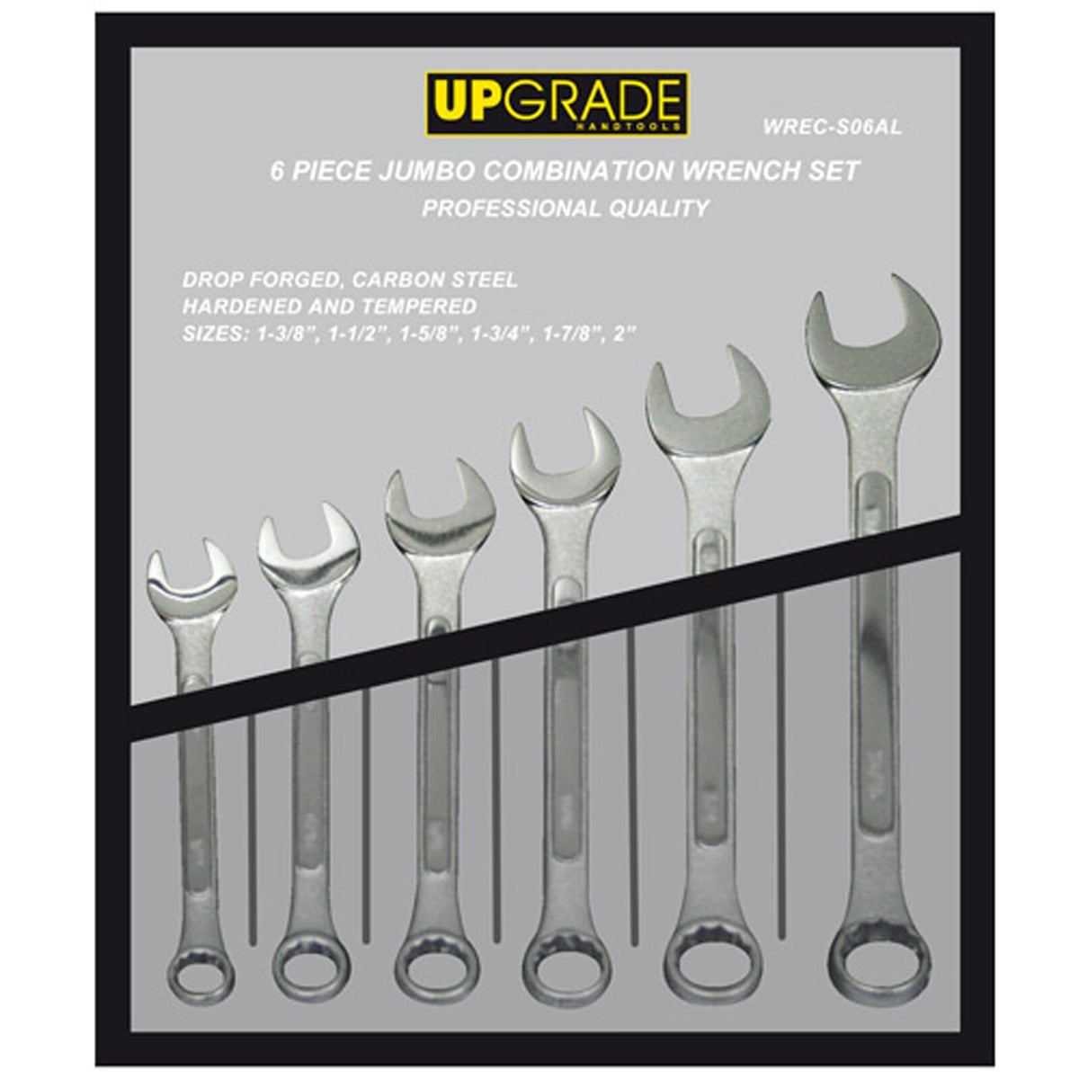 Upgrade 1253W Combination Wrench Set 1.3/8-2" 6pc | Hobeca