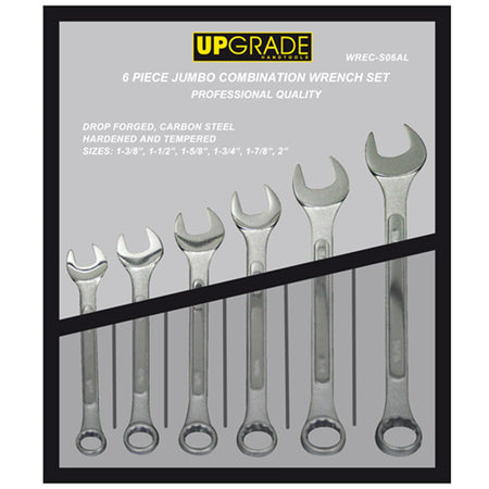 Upgrade 1253W Combination Wrench Set 1.3/8-2" 6pc | Hobeca