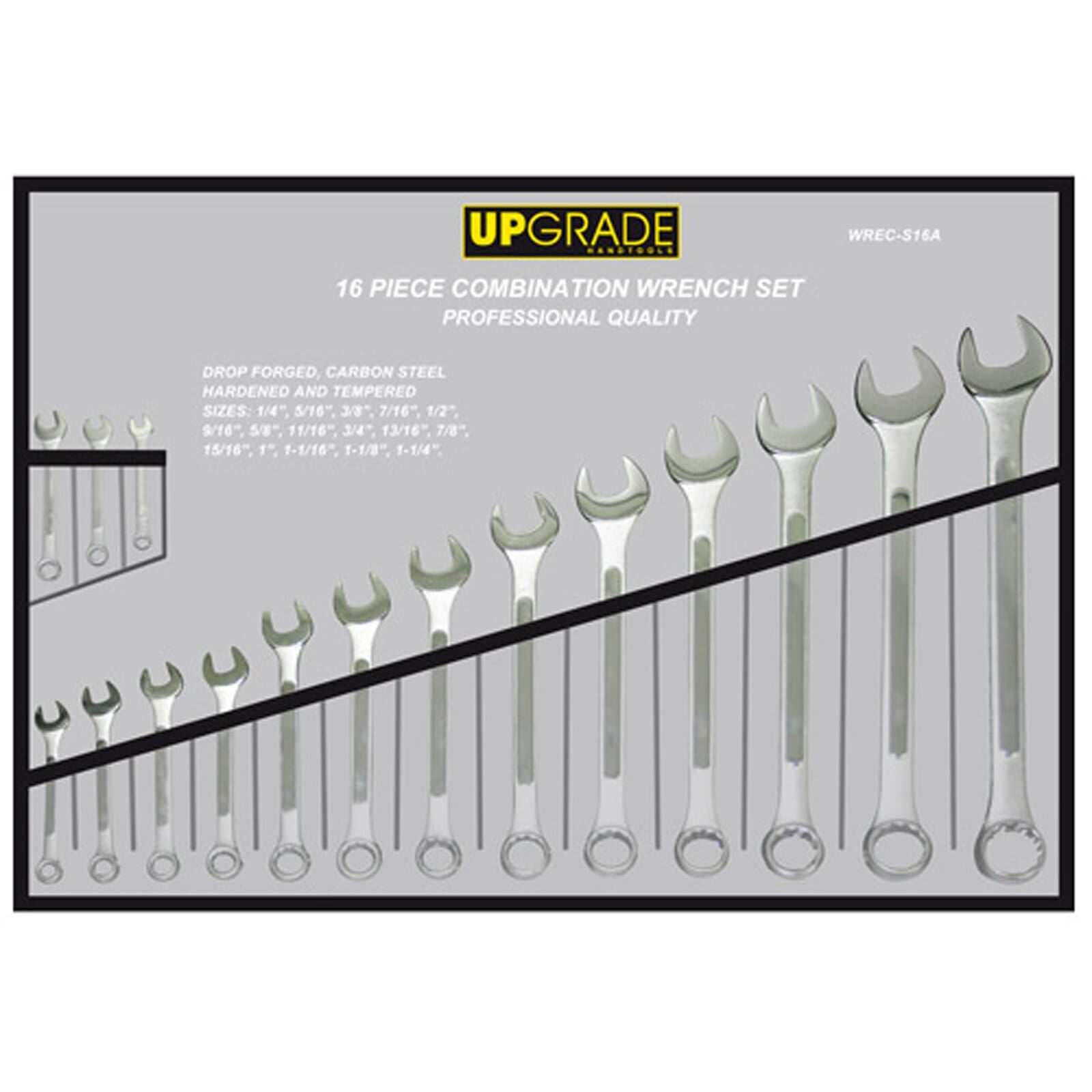 Upgrade 1253Y Combination Wrench Set 1/4-1.1/4" 16pc | Hobeca