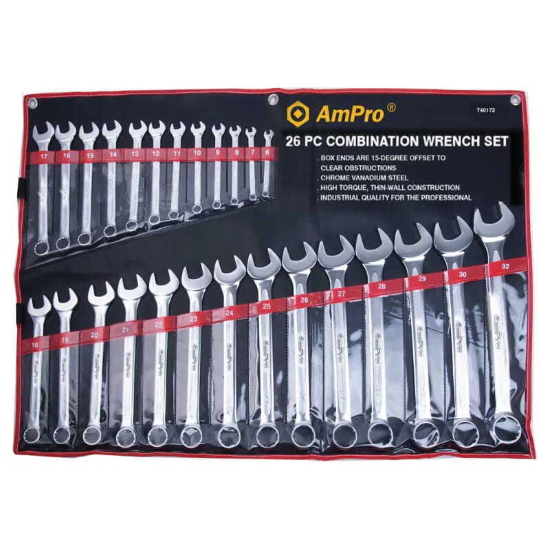 AmPro Combination Wrench Set 6-32mm 26pc