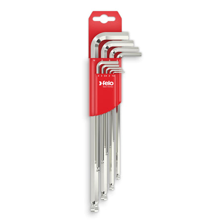 Felo BLX9 Ballpoint Hex Key Set 9pc 1.5-10mm Nickel Plated | Hobeca
