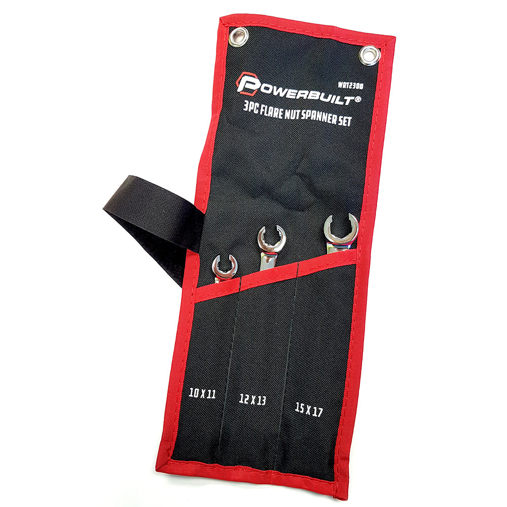 Clearance - Powerbuilt 3pc Flare Nut Spanner Set | Alltrade