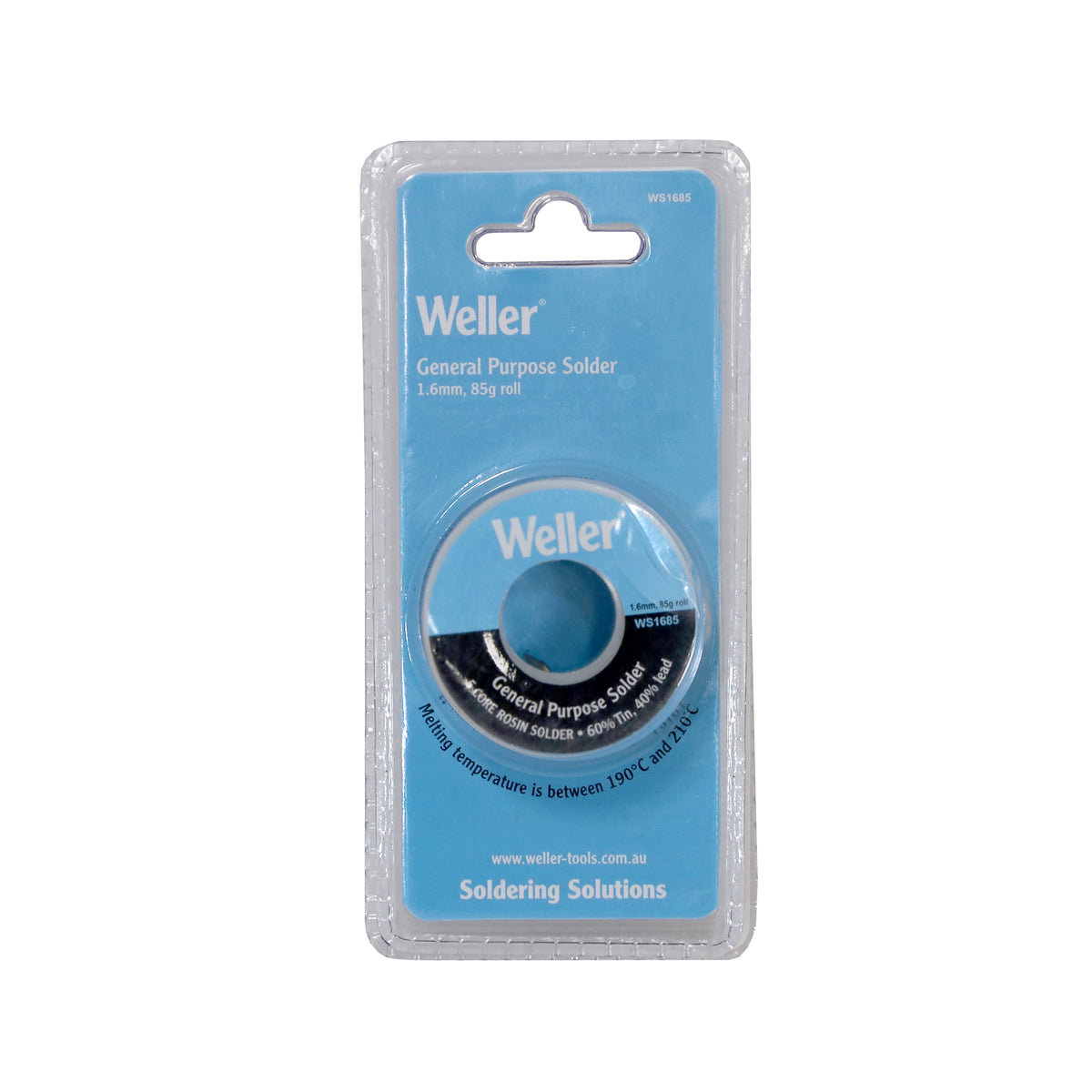 Weller 1.6mm General Purpose Rosin Core Solder - 85g | Accent Tools