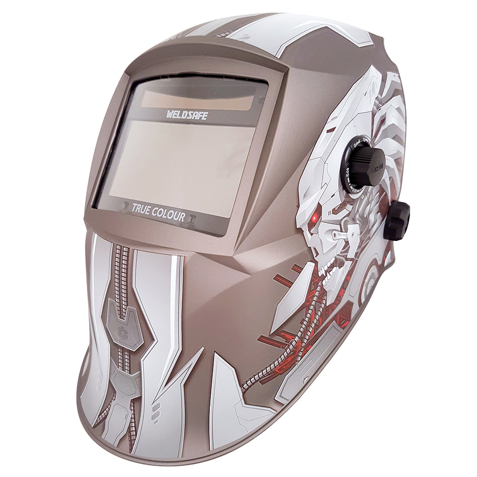 Platinum Silver Robot (Matt) Welding Helmet