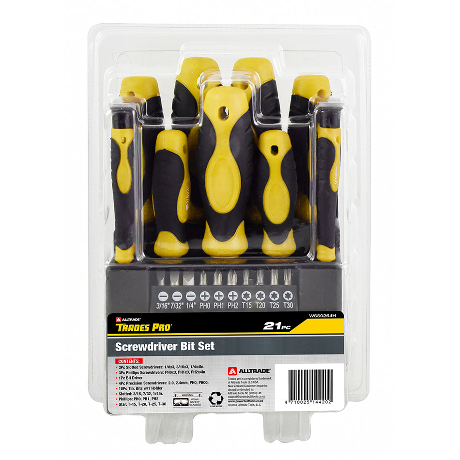21pc Screwdriver & Bit Set