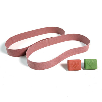 Worksharp cloth belt set with ultra fine belts and compounds