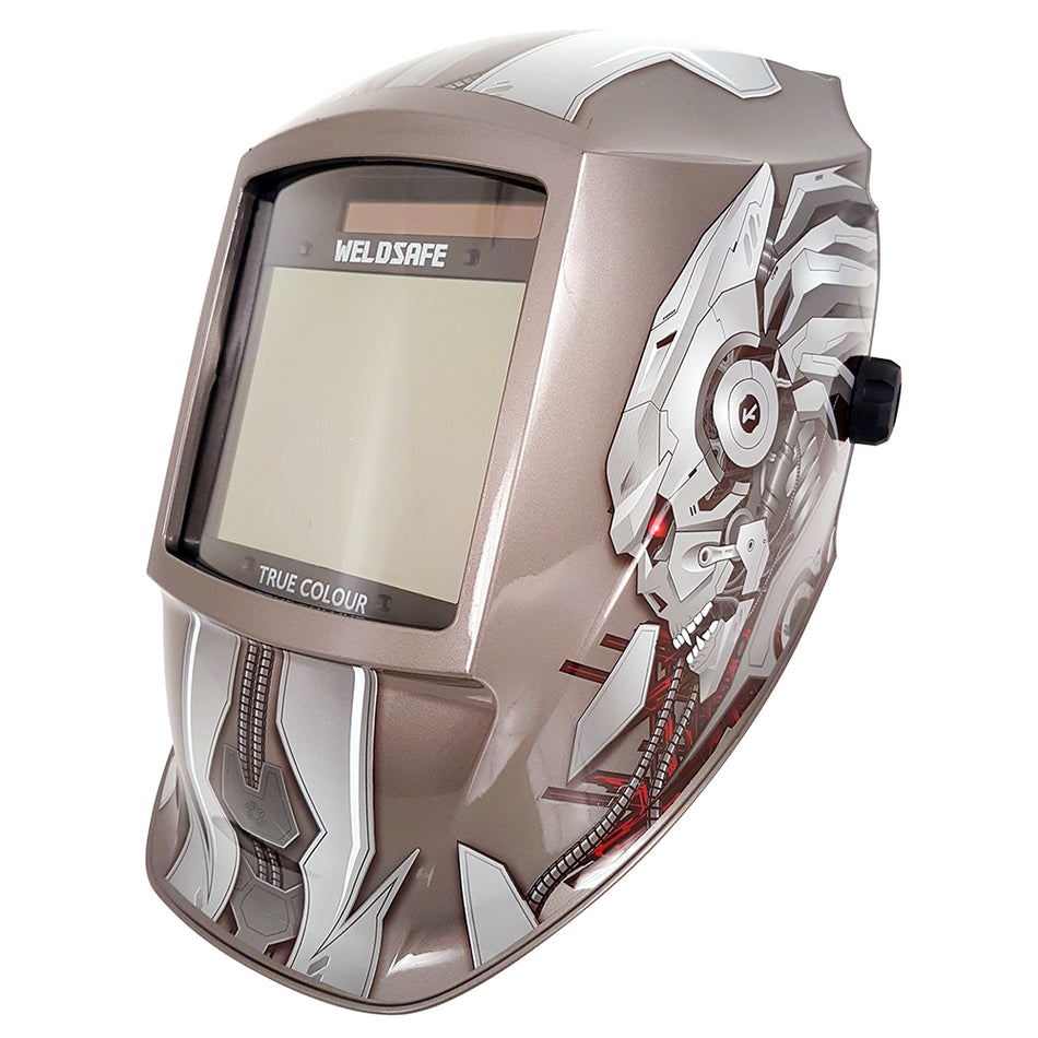 Titanium Silver Robot Welding Helmet