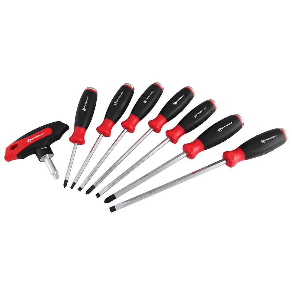 Powerbuilt 8pc ‘Go-Through’ Screwdriver Set