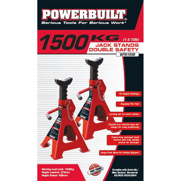 Powerbuilt 1.6 Ton / 1500kg Jack Stands | Alltrade
