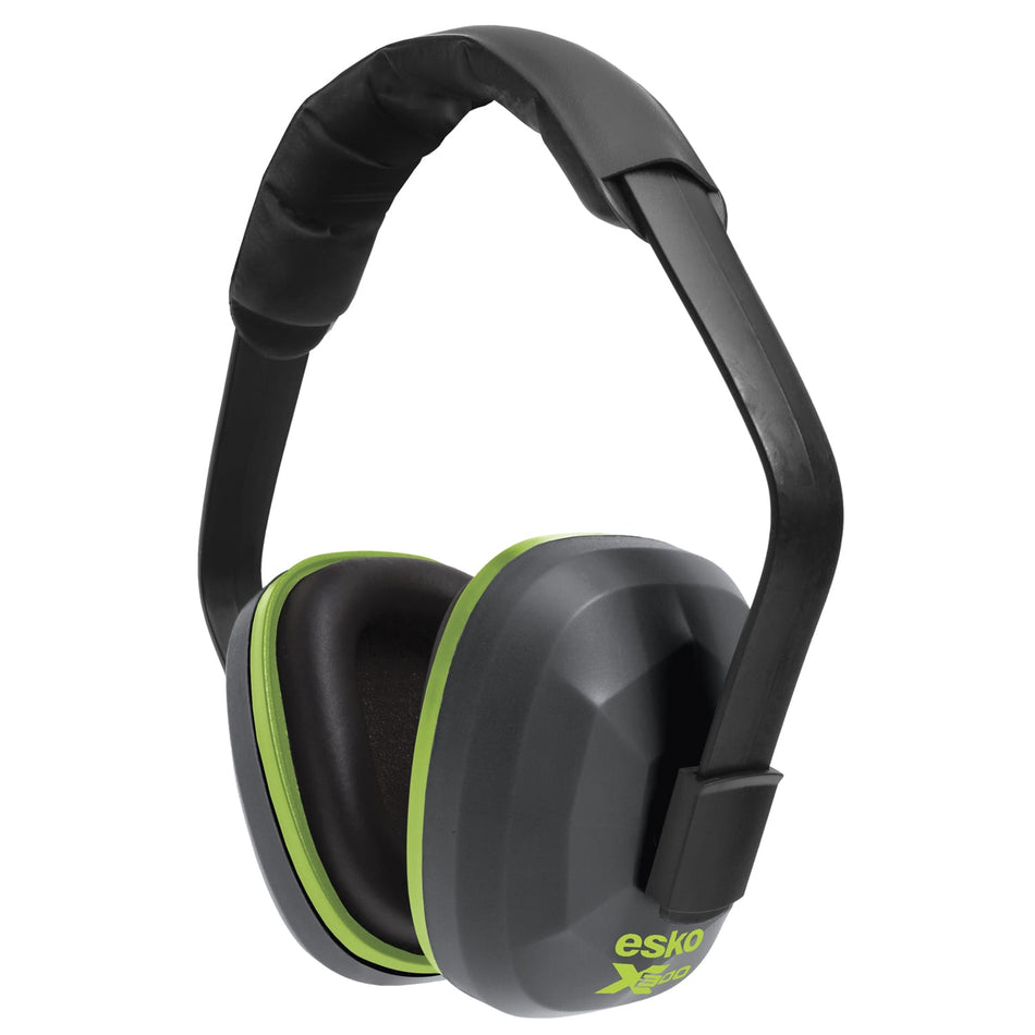 Esko X300 Banded Earmuff, 28dB Class 5, Gunmetal/Neon Green