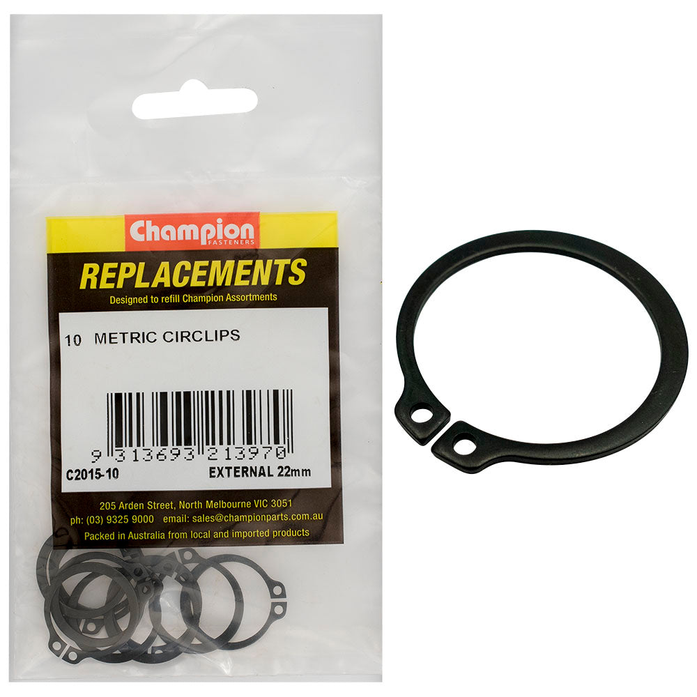 Champion 22mm External Circlip -10pk | ISL