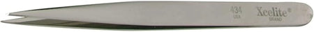 Weller XHT-434 Xcelite precision tweezers, 4.75 inch length, cross-lock self-closing