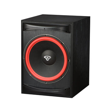 Cerwin Vega XLS 15S 15-inch powered subwoofer, black finish, front view