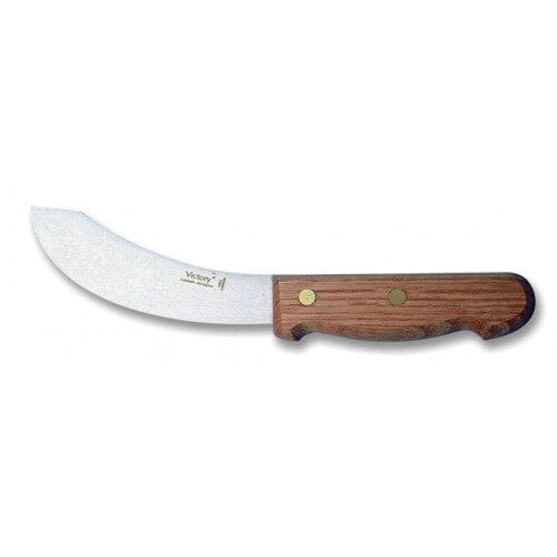 Victory Skinning Knife Stainless Steel Blade Wood Handle #100 150mm | Hobeca