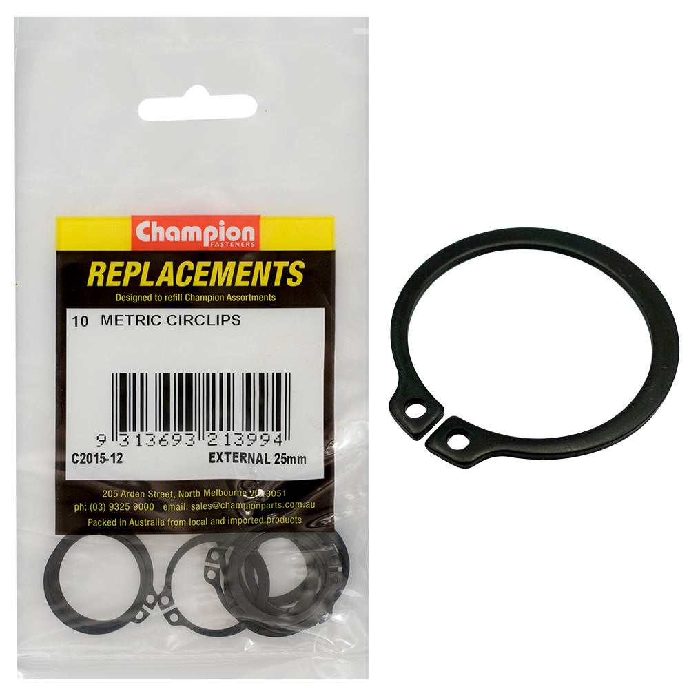 Champion 25mm External Circlip -10pk | ISL