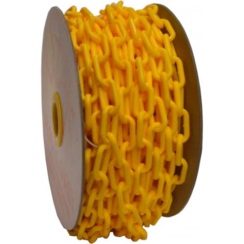 Xcel Plastic Chain 25m Reel - 6mm Yellow | Hobeca