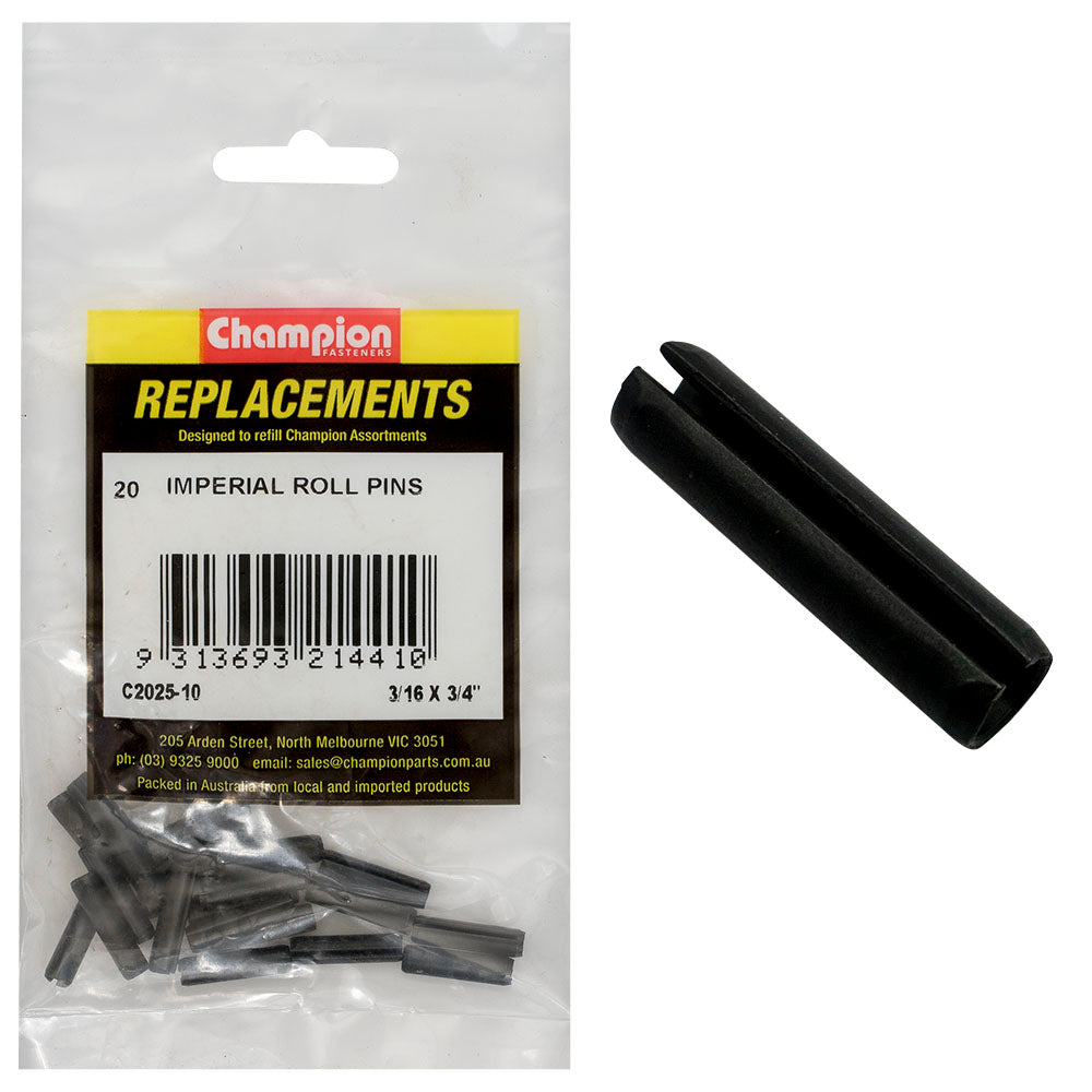 Champion 3/16 x 3/4in Imperial Roll Pin -20pk | ISL