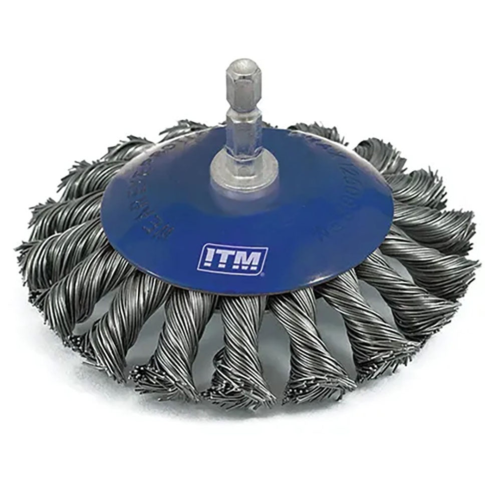 ITM Twist Knot Bevel Brush Steel 75mm | ISL