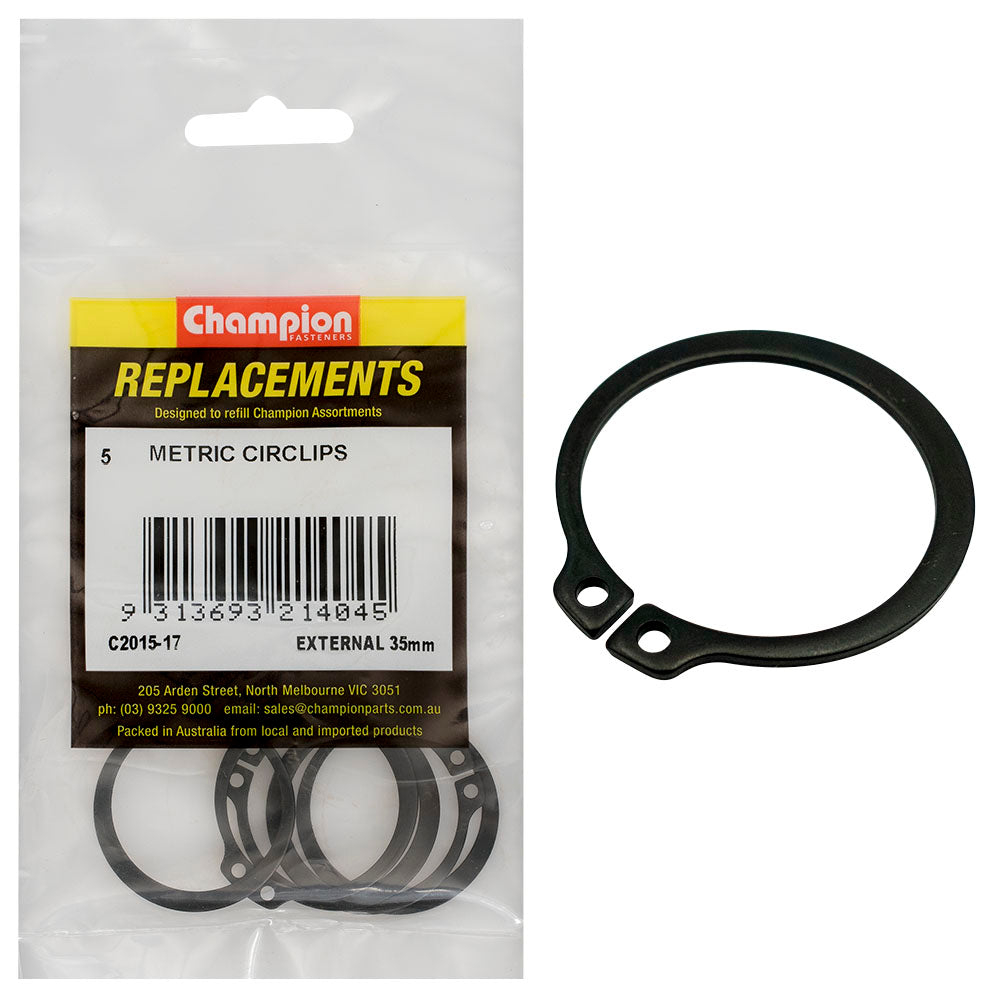 Champion 35mm External Circlip -5pk | ISL