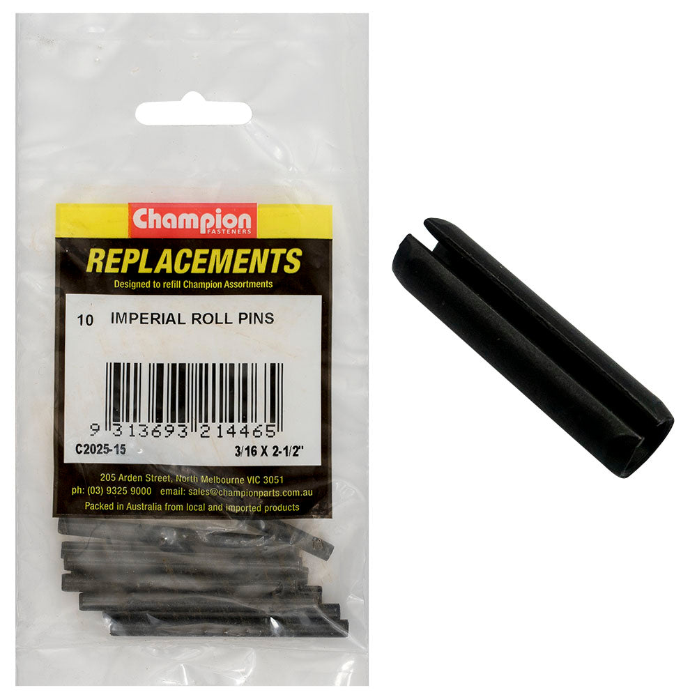 Champion 3/16 x 2-1/2in Imperial Roll Pin -10pk | ISL