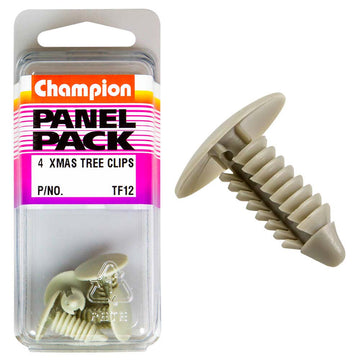 Champion grey Christmas tree clip, 21mm length, 4-pack