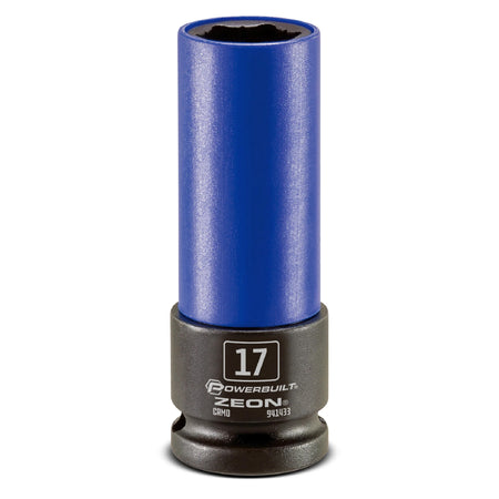 Powerbuilt 1/2” Dr 17mm 6pt ZEON Wheel Nut Impact Socket | Alltrade