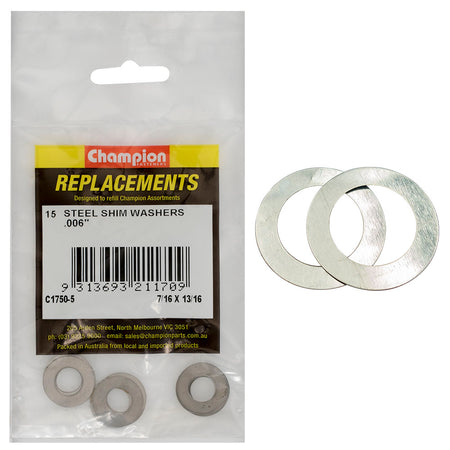 Champion 7/16in x 13/16in x .006in Shim Washer -15pk | ISL