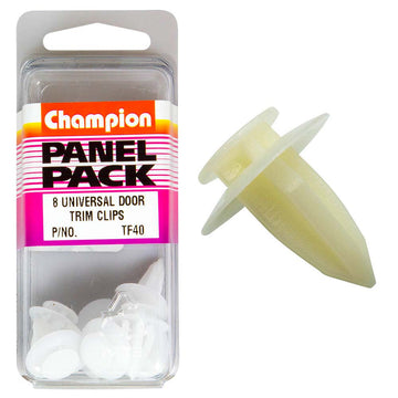 Champion Universal Door Trim Bush White 8mm hole 17mm head pack of 8