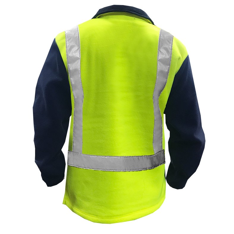 Clearance - Esko Hi Vis Polar Fleece, 360gsm, D/N, Yellow/ Blue-Size 2XL