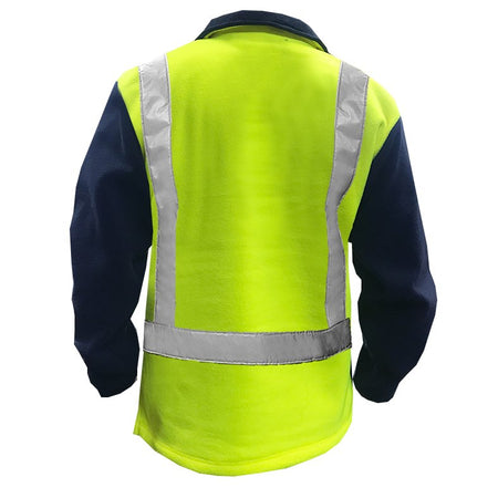 Clearance - Esko Hi Vis Polar Fleece, 360gsm, D/N, Yellow/ Blue-Size 2XL