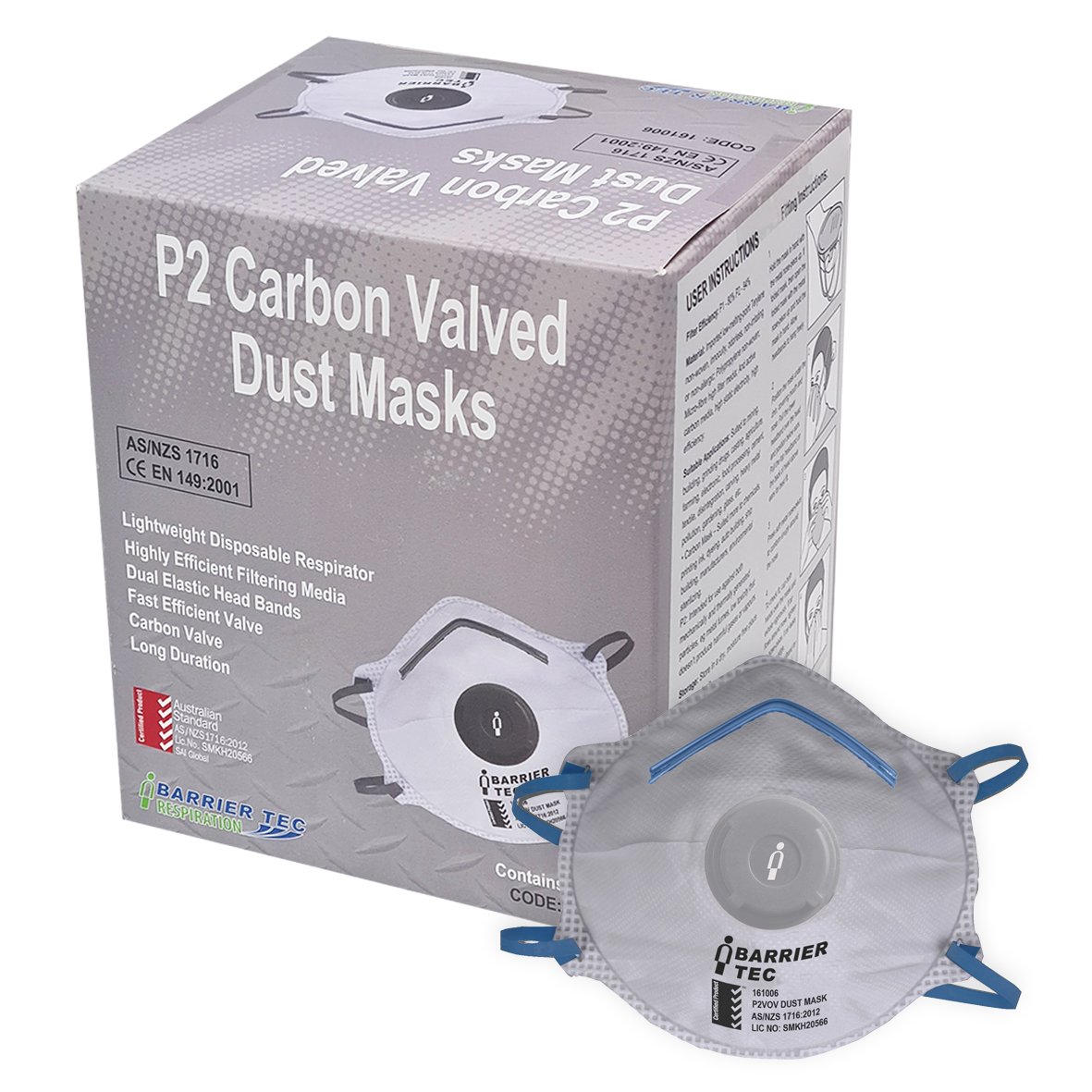 Clearance - Esko Dust Masks Conical, P2V OV, Box 10