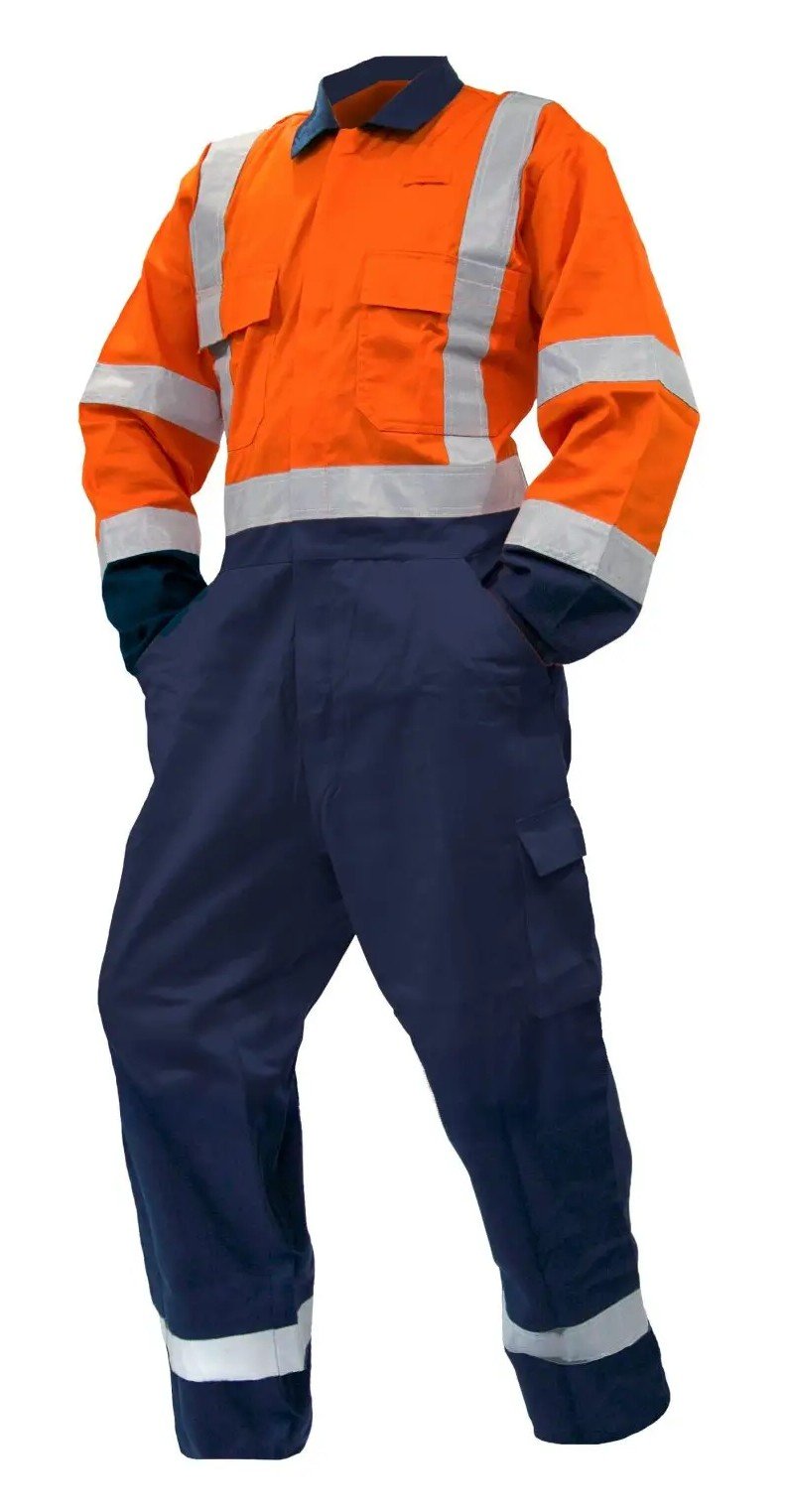 Esko Overall LS, 300gsm Cotton, Orange/Navy DN