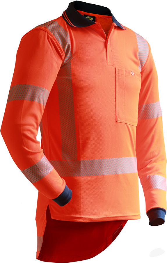 Esko TTMC L/S Segmented Tape Microfibre Polo -Size S